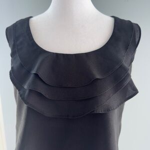 Black Sleeveless Dressy Blouse Size XS